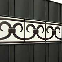 M-tec technolgy M-tec design® Design based on metal fence decor